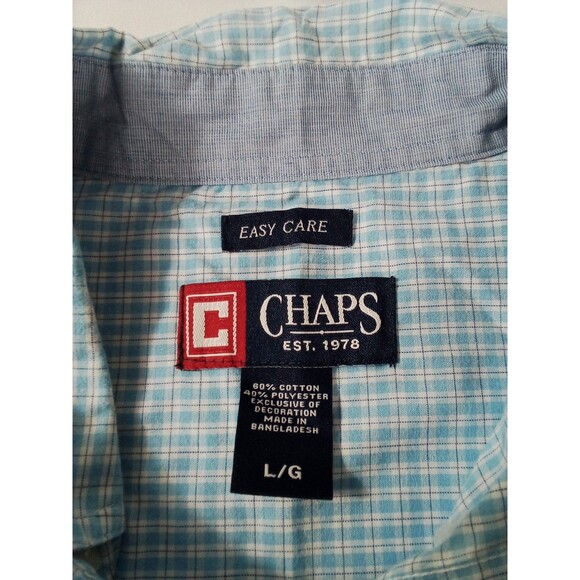 Chaps  Easy Care Short Sleeve Button Down Shirt Size Large - Picture 8 of 10